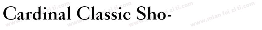 Cardinal Classic Sho字体转换